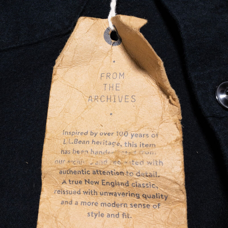 L.L. Bean Chamois Shirt Men's Large 1933 Archive Signature Flannel Black Button