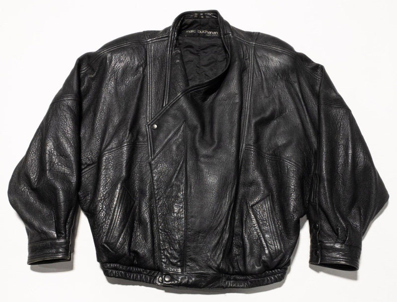 Marc Buchanan Pelle Pelle Leather Jacket Men's 46 Black Vintage 90s Moto Biker