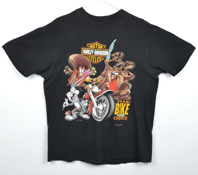 Vintage 1993 Harley-Davidson Men's Large Looney Tunes Bugs Bunny T-Shirt