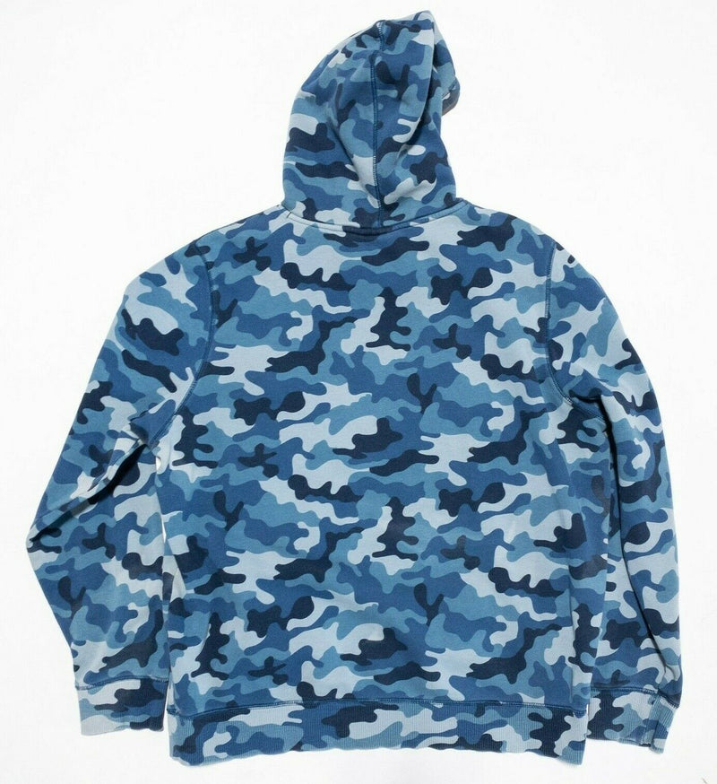 Under Armour Camo Hoodie Men's Medium Loose Blue Pullover Camouflage