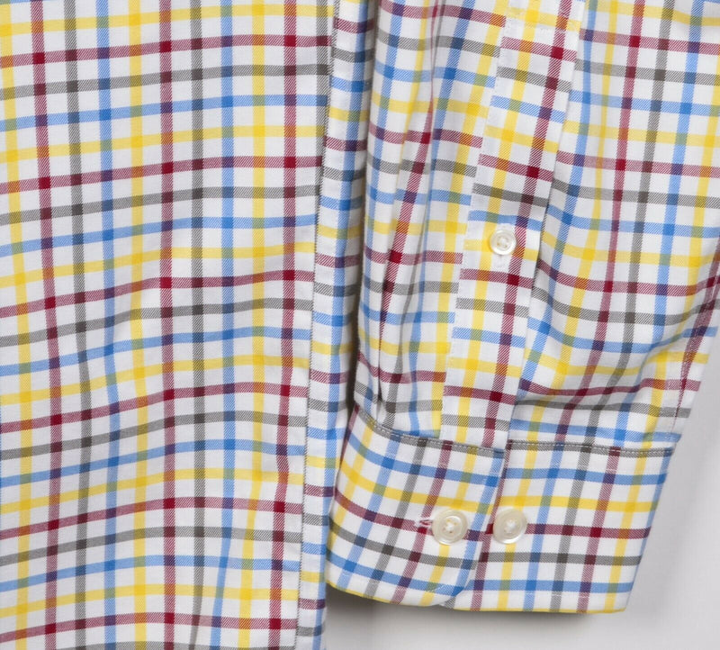 Duluth Trading Men's XLT Tall Trim Fit Multicolor Plaid Check Button-Down Shirt