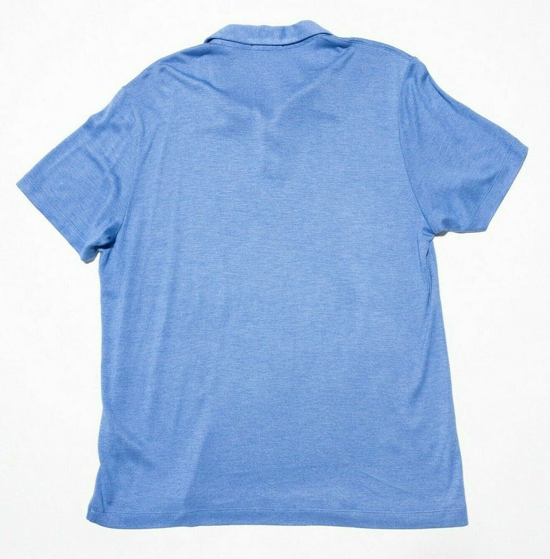 Theory Polo Shirt Men's Large Modal Blend Soft Blue Bron C Short Sleeve Polo