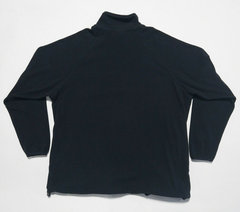 Masters Collection Men's XL Golf 1/4 Zip Solid Black Pullover Fleece Jacket