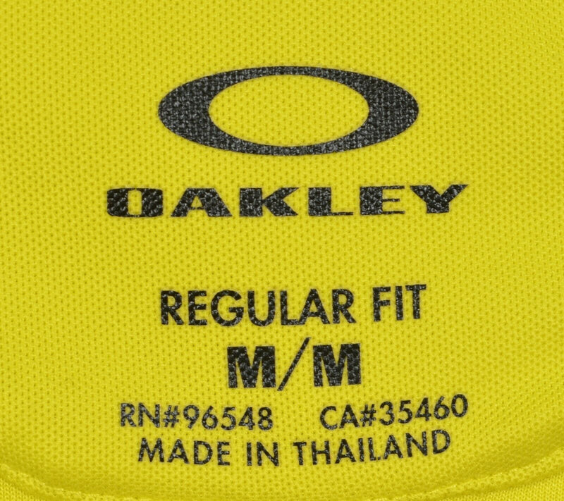 Oakley Hydrolix Men's Medium Regular Fit Yellow Dot Wicking Golf Polo Shirt