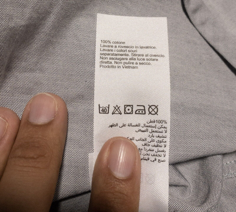 AllSaints Shirt Men's XL Redondo LS Gray Ramskull Logo Long Sleeve Designer