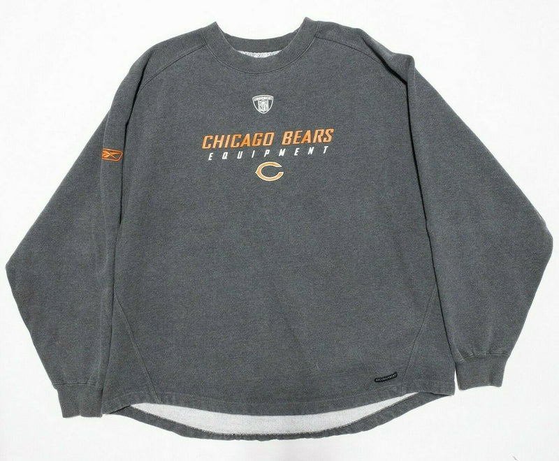 Chicago Bears Men's XL Reebok NFL Equipment Vintage 90s Crewneck Sweatshirt Gray
