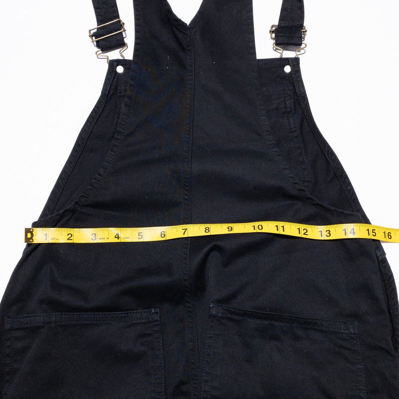 American Apparel Overalls Women's Small Jet Black Pockets Jeans USA Made Bib