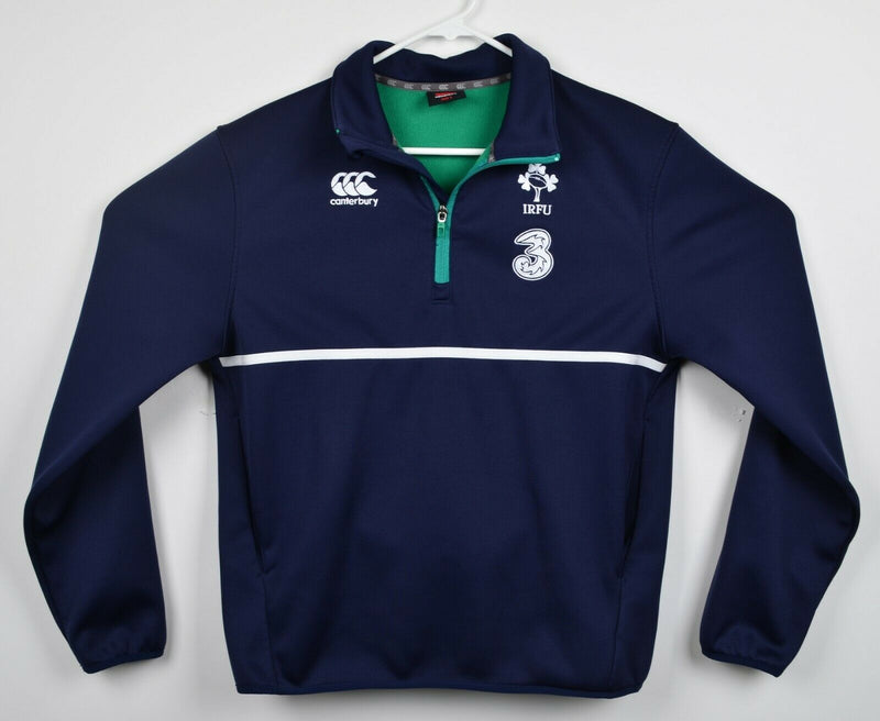 IRFU Irish Rugby Men's Small Canterbury of New Zealand Navy Blue 1/4 Zip Jacket