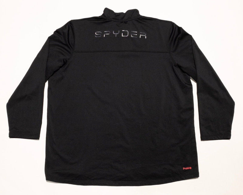 Spyder Active 1/4 Zip Men's XL Pullover Jacket Wicking Black Logo Stretch