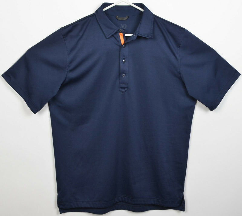 Zero Restriction Tour Series Men's Large Solid Navy Blue Wicking Golf Polo Shirt