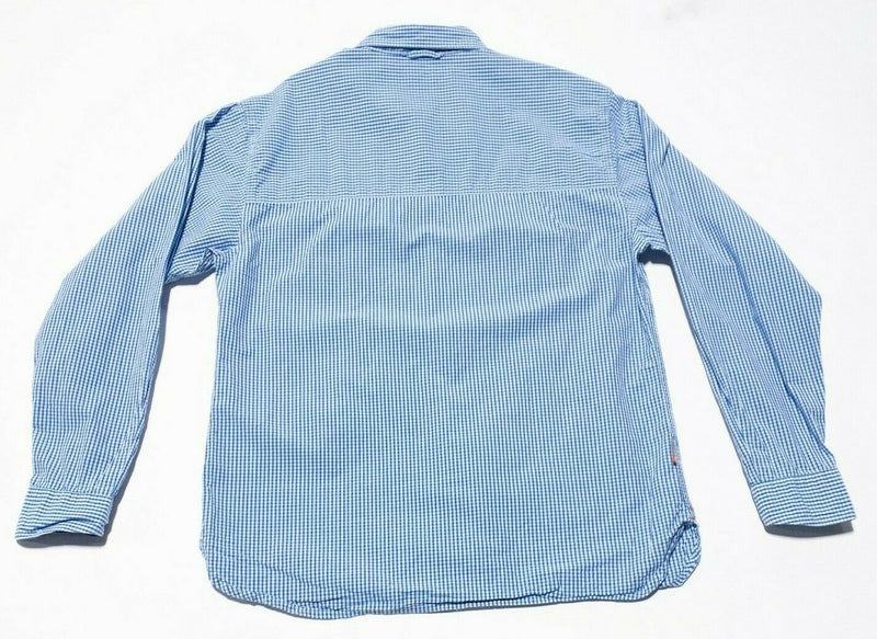 Simms Fishing Button-Down Shirt Blue Check Men's Medium