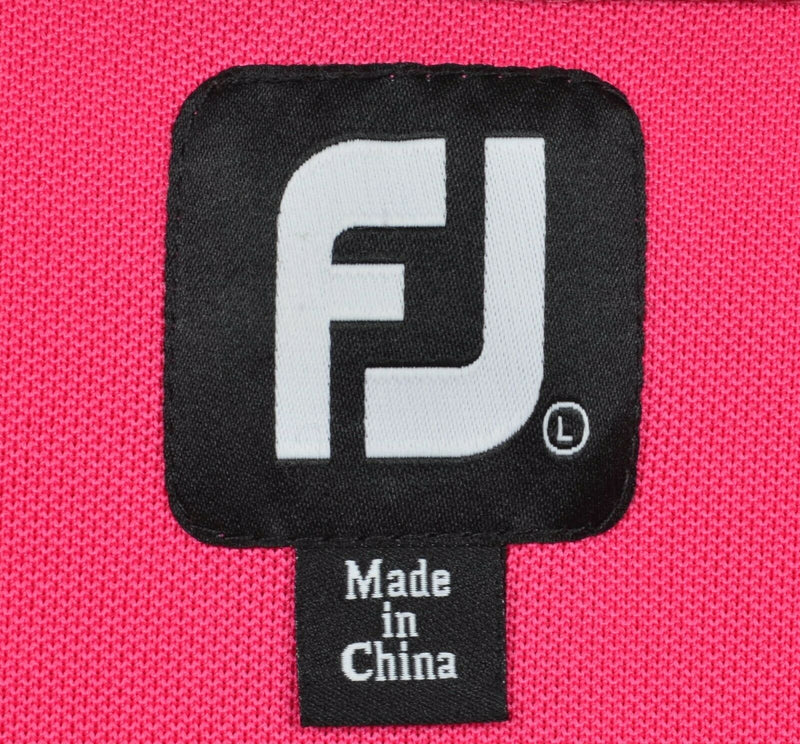 FootJoy Men's Large Solid Hot Pink FJ Golf Wicking Performance Polo Shirt