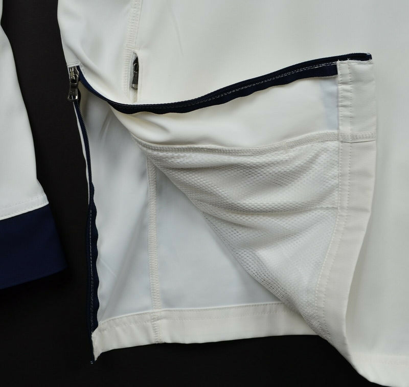 Notre Dame Men's Sz XL Loose Under Armour Half Zip White Lightweight Jacket