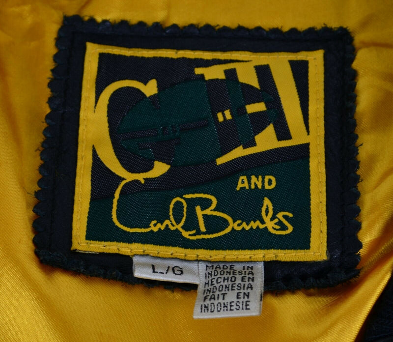 Vintage Green Bay Packers Men's Large Leather G-III Carl Banks Colorblock Jacket
