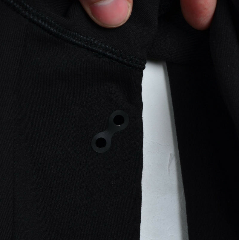 Lululemon Men's 2XL Full Zip Solid Black Nylon Wicking Stretch Athleisure Jacket