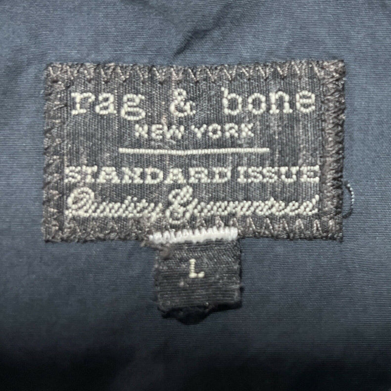 Rag & Bone Men's Large Henley Collar Dark Gray Standard Issue Thermal Shirt