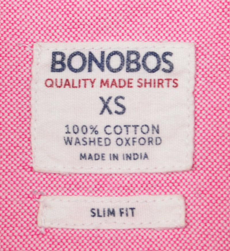 Bonobos Men's Sz XS Slim Washed Oxford Pin Blue Colorblock Button-Down Shirt