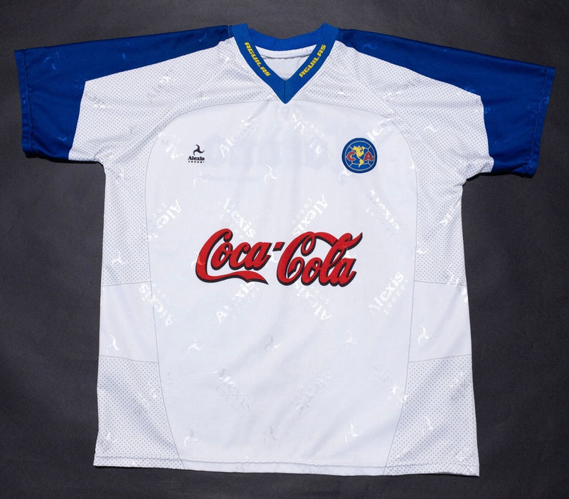 Club America Soccer Jersey Men's XL Alexis White Blue Aguilas Football