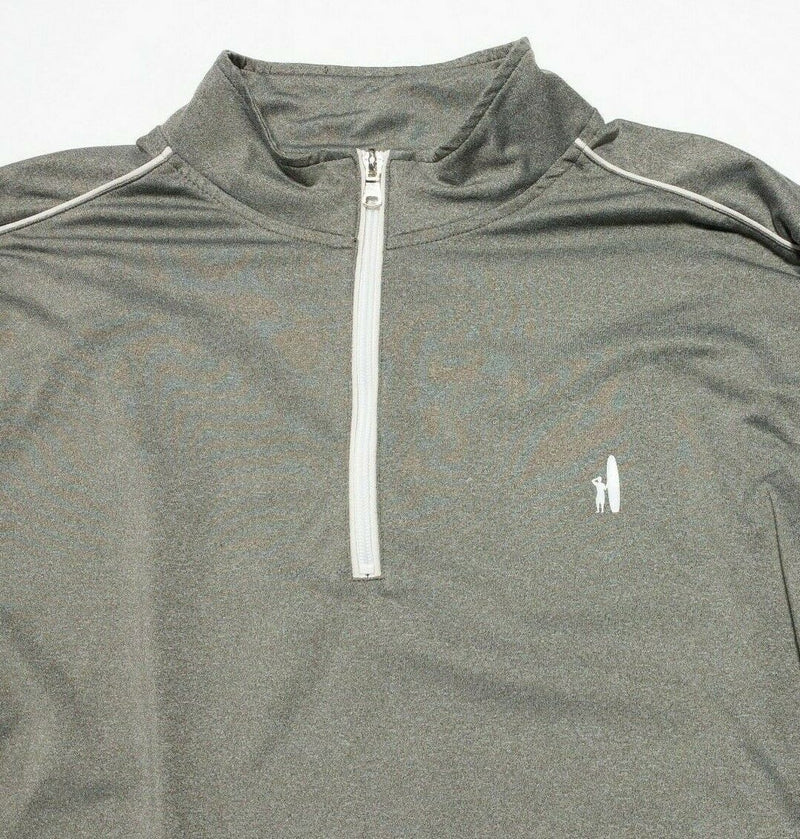 johnnie-O Prep-Formance 1/4 Zip Activewear Top Gray Wicking Golf Men's XL