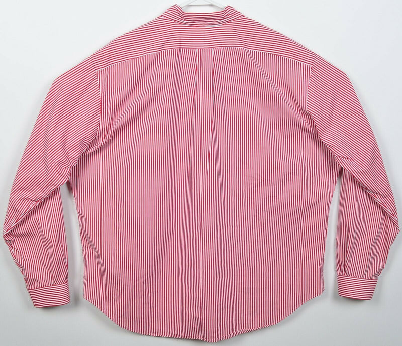 Polo Ralph Lauren Men's 2XL Classic Fit Red Striped Pony Button-Down Shirt