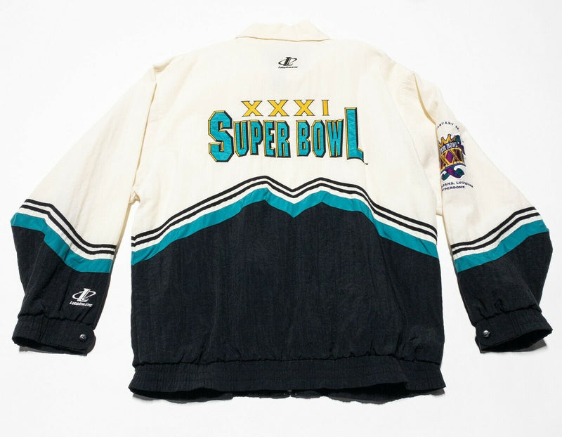 Super Bowl XXXI 1997 Packers Logo Athletic Vintage Windbreaker Jacket Men Large