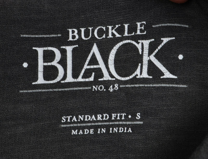 Buckle Black Men's Sz Small Standard Fit Lightweight Gray Distressed Hoodie