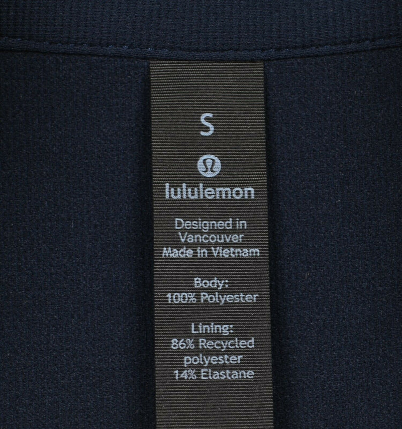 Lululemon Men's Small Navy Blue Full Zip Softshell Jacket Vital Proteins