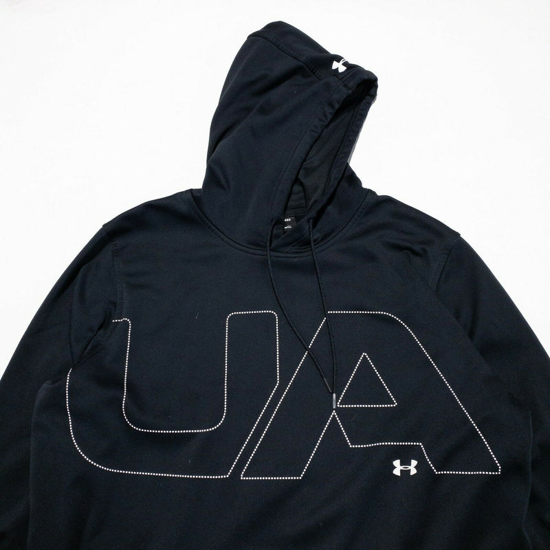 Under armour Men's 2XL Loose ColdGear Pullover Hoodie Black UA Logo