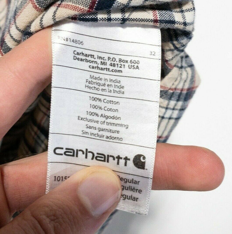 Carhartt Shirt XL Relaxed Fit Fort Plaid Short Sleeve Casual Work 101553