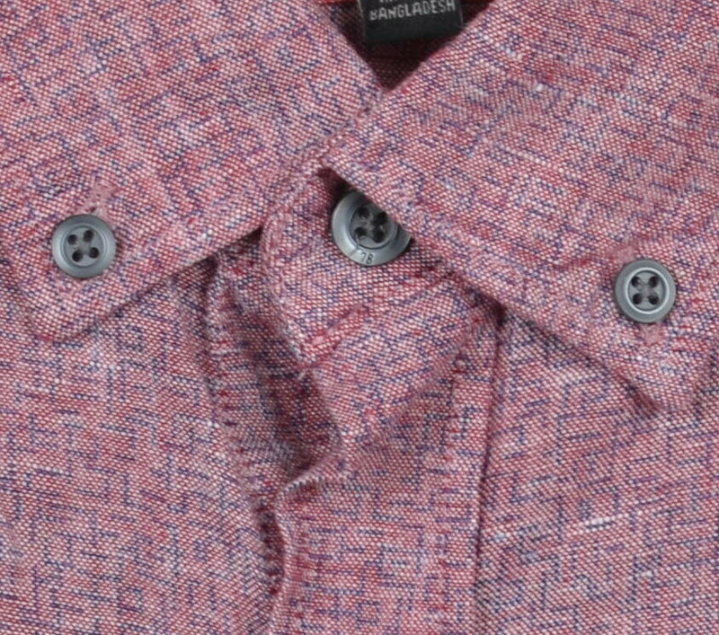 Banana Republic Men's XL Camden Fit 100% Linen Red Button-Down Shirt