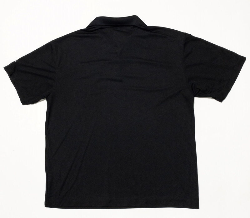 Cadillac Nike Golf Polo Large Men's Shirt Solid Black Dri-Fit Wicking Cars Auto