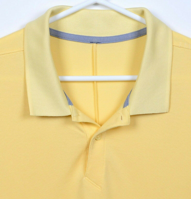 Lululemon Men's XL? Solid Light Yellow Athleisure Tech Pique Polo Shirt