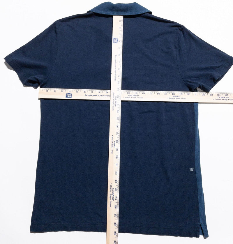 Mack Weldon Polo Men's XL Blue Colorblock Combed Cotton Short Sleeve