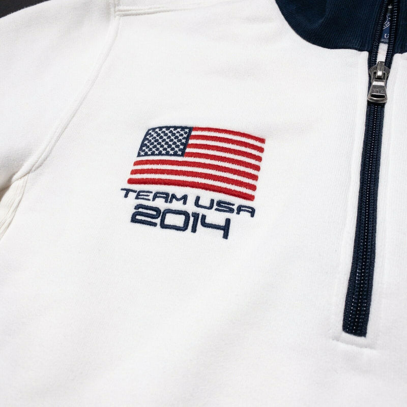 Ralph Lauren Team USA 2014 1/4 Zip Sweater Olympics White Women's Medium