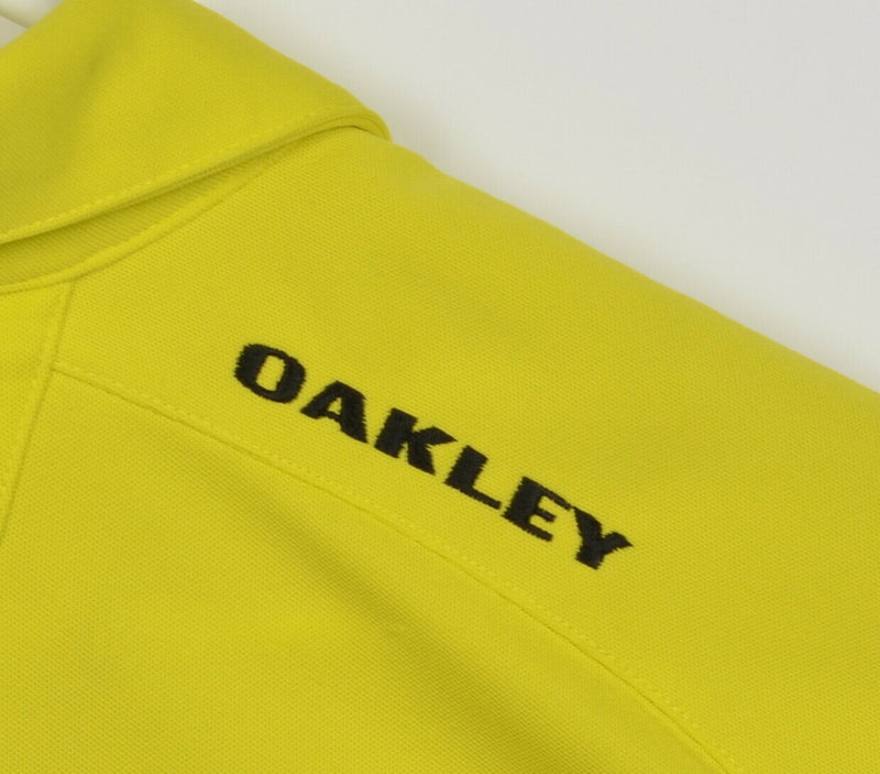 Oakley Hydrolix Men's Medium Regular Fit Yellow Dot Wicking Golf Polo Shirt