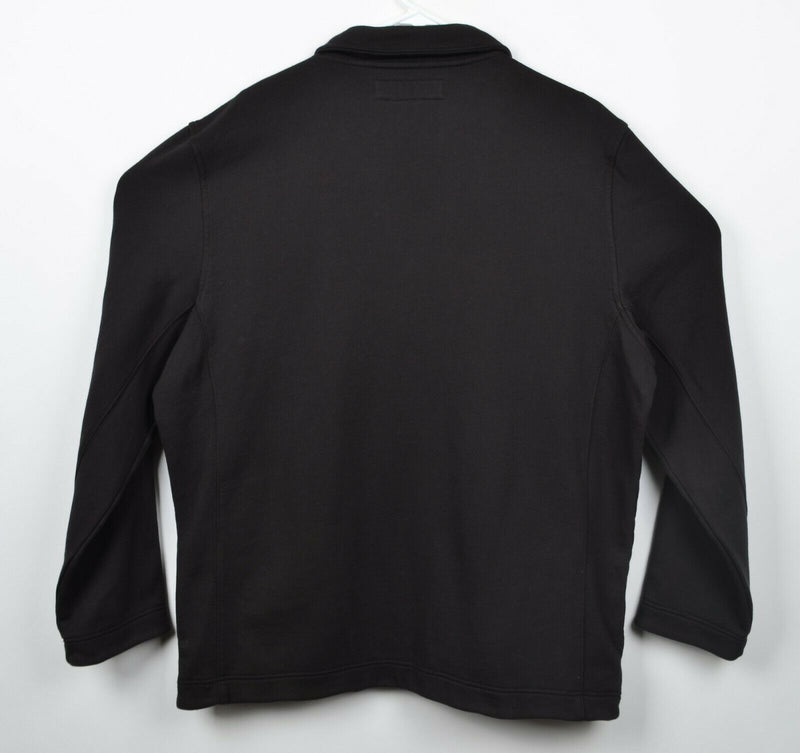 Carbon 2 Cobalt Men's Sz XL Black Button-Front Fleece Cardigan Sweatshirt Jacket