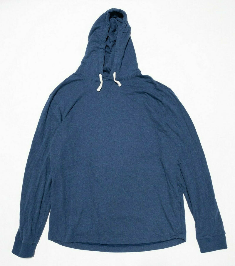 Marine Layer Pullover Hoodie Blue Lightweight Drawstring Rayon Blend Men's XL