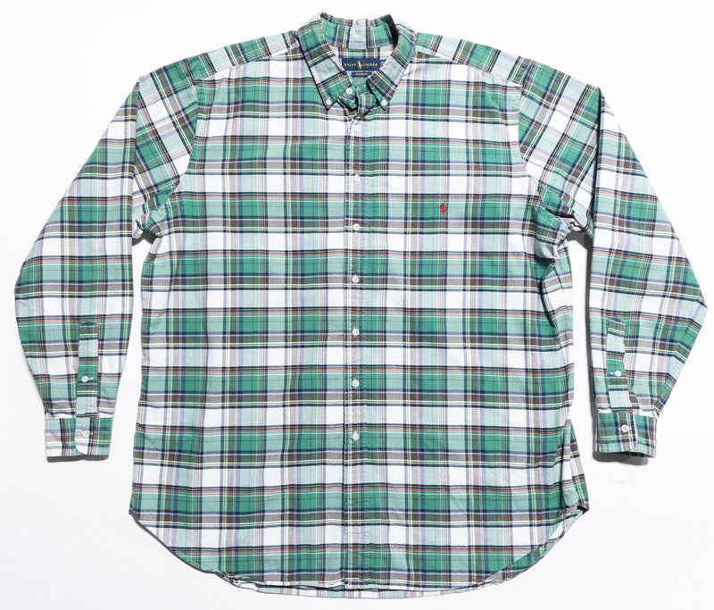 Polo Ralph Lauren 2XLT Men's Shirt Classic Fit Button-Down Green Plaid