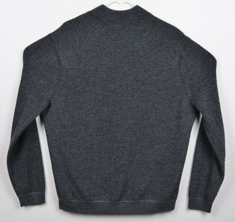 Ted Baker London Men's Sz 7 Gray 1/4 Zip Pullover Sweater PILLING