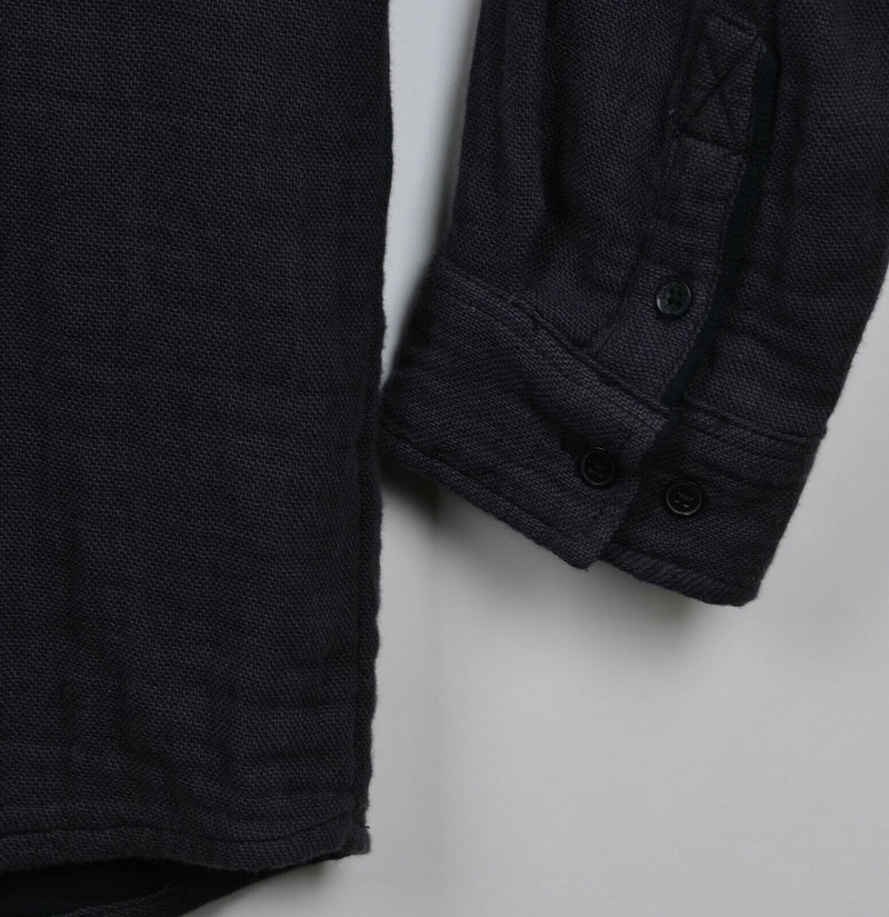 Carbon 2 Cobalt Men's Sz XL Solid Gray Long Sleeve Button-Front Flannel Shirt