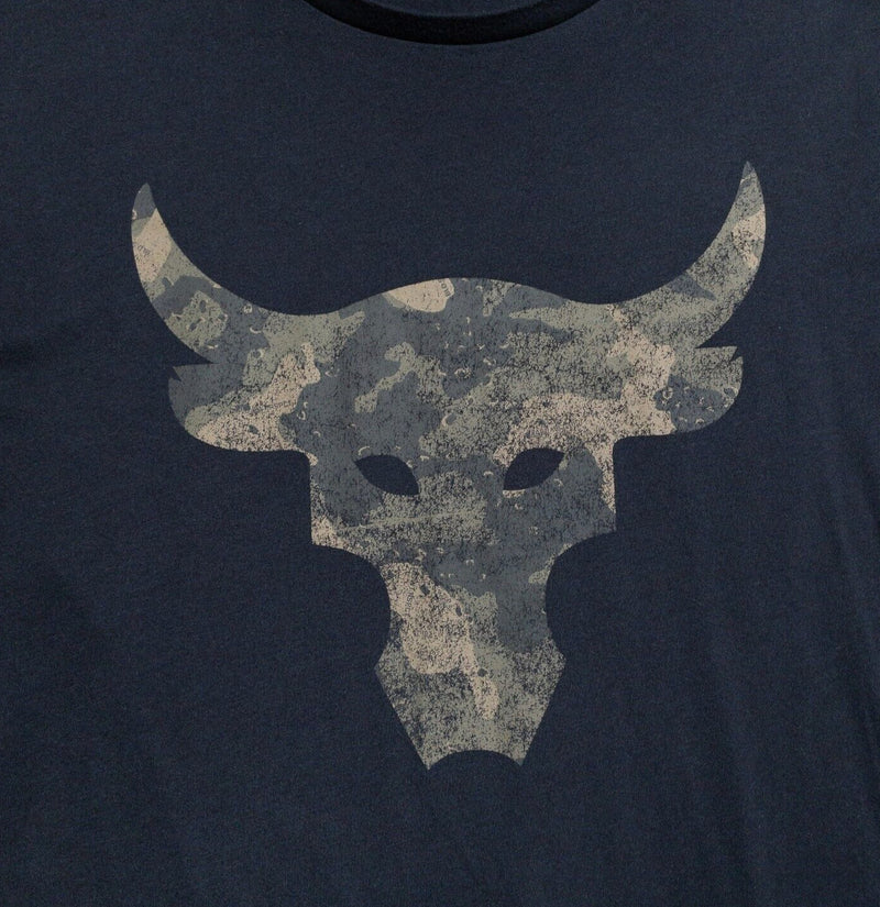 Under Armour Project Rock Shirt Men's 2XL Camouflage Logo Long Sleeve HeatGear