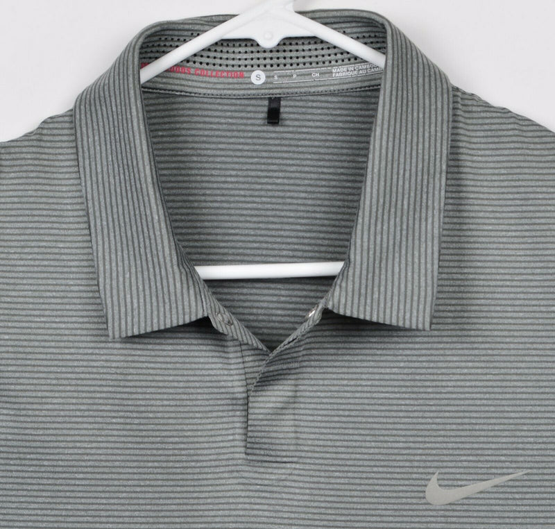 Tiger Woods Collection Men Small Disney Aulani Hawaii Nike Snap Gray Golf Shirt