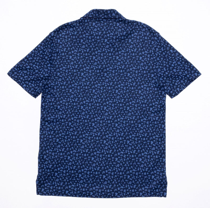 Polo Ralph Lauren Floral Polo Shirt Small Men's Navy Blue Print Short Sleeve