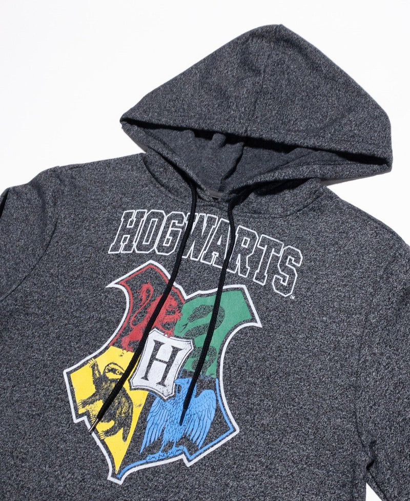 Harry Potter Hogwarts Hoodie Adult Small Pullover Drawstring Gryffindor Gray