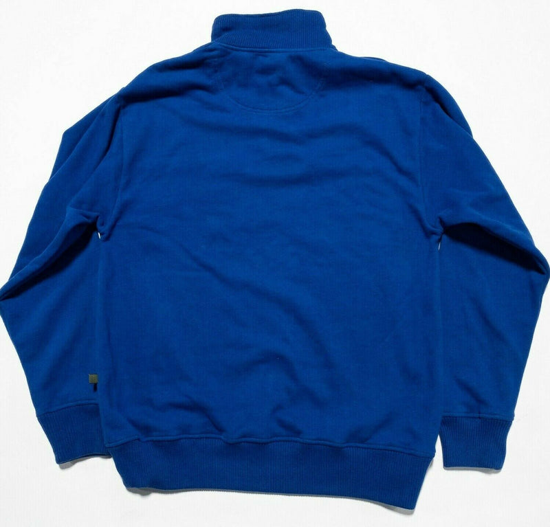 Orvis Signature Men's Medium 1/4 Zip Solid Royal Blue Signature Sweatshirt