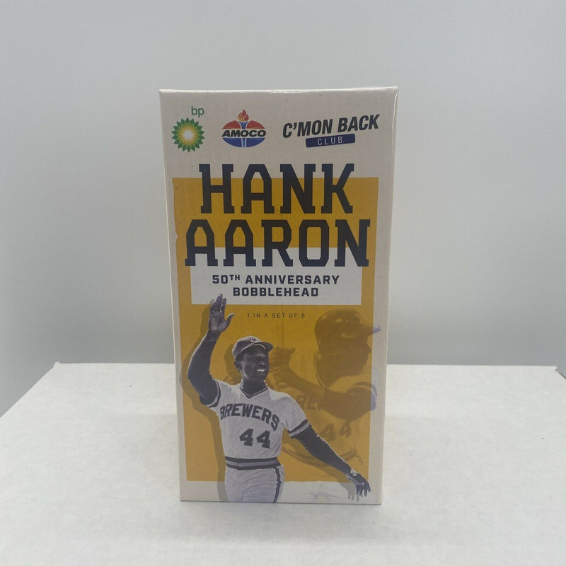 Hank Aaron Milwaukee Brewers 2021 50th Anniversary Bobblehead MLB Bobble Head