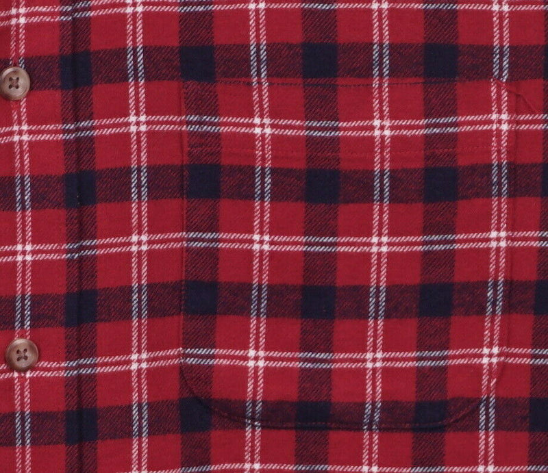 Brooks Brothers Men's Medium Red Plaid Regent Button-Down Flannel Shirt