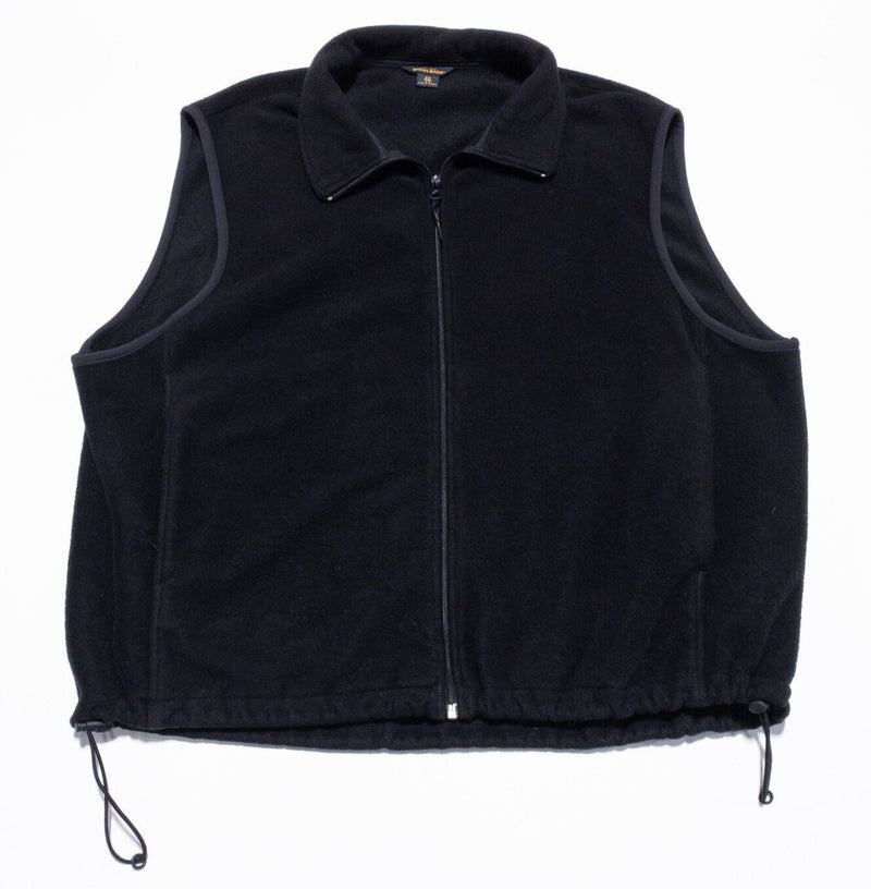 Woolrich Fleece Vest Men's 2XL Full Zip Solid Black Andes Fleece Vest Outdoor