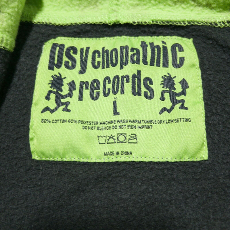 Psychopathic Records Men's Large Clown Posse Hatchet Black Lime Green Hoodie