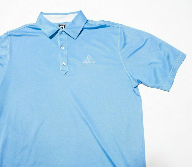 FootJoy Golf Shirt 2XL Athletic Fit Men's Polo Blue Wicking Stretch Performance